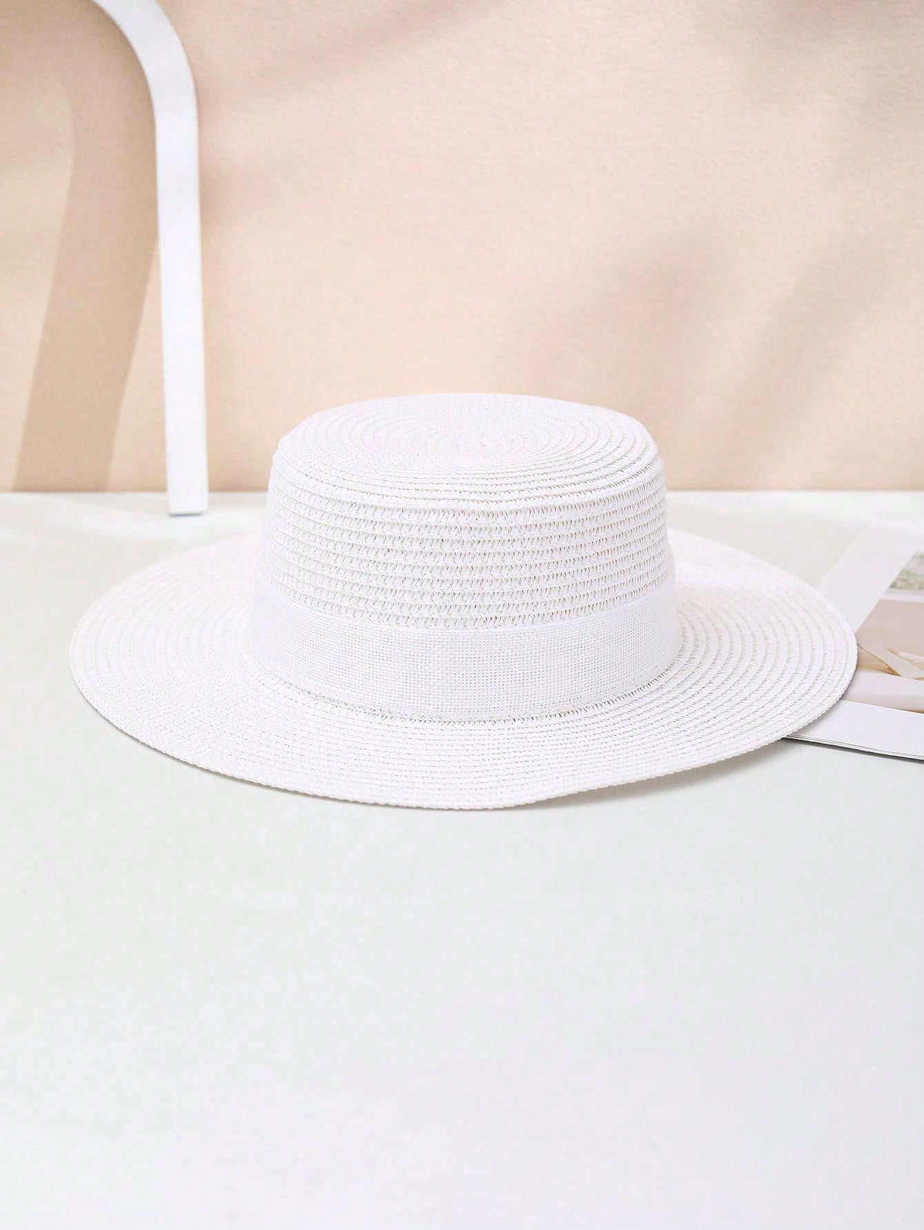Fashionable Butterfly Knot Elegant Straw Sun Hat