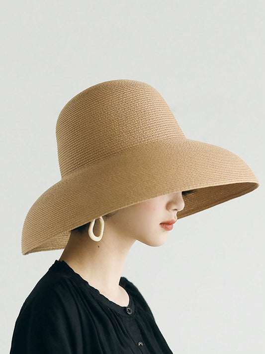 Chic & Elegant Sun Hat With Uv Protection & Foldable Brim
