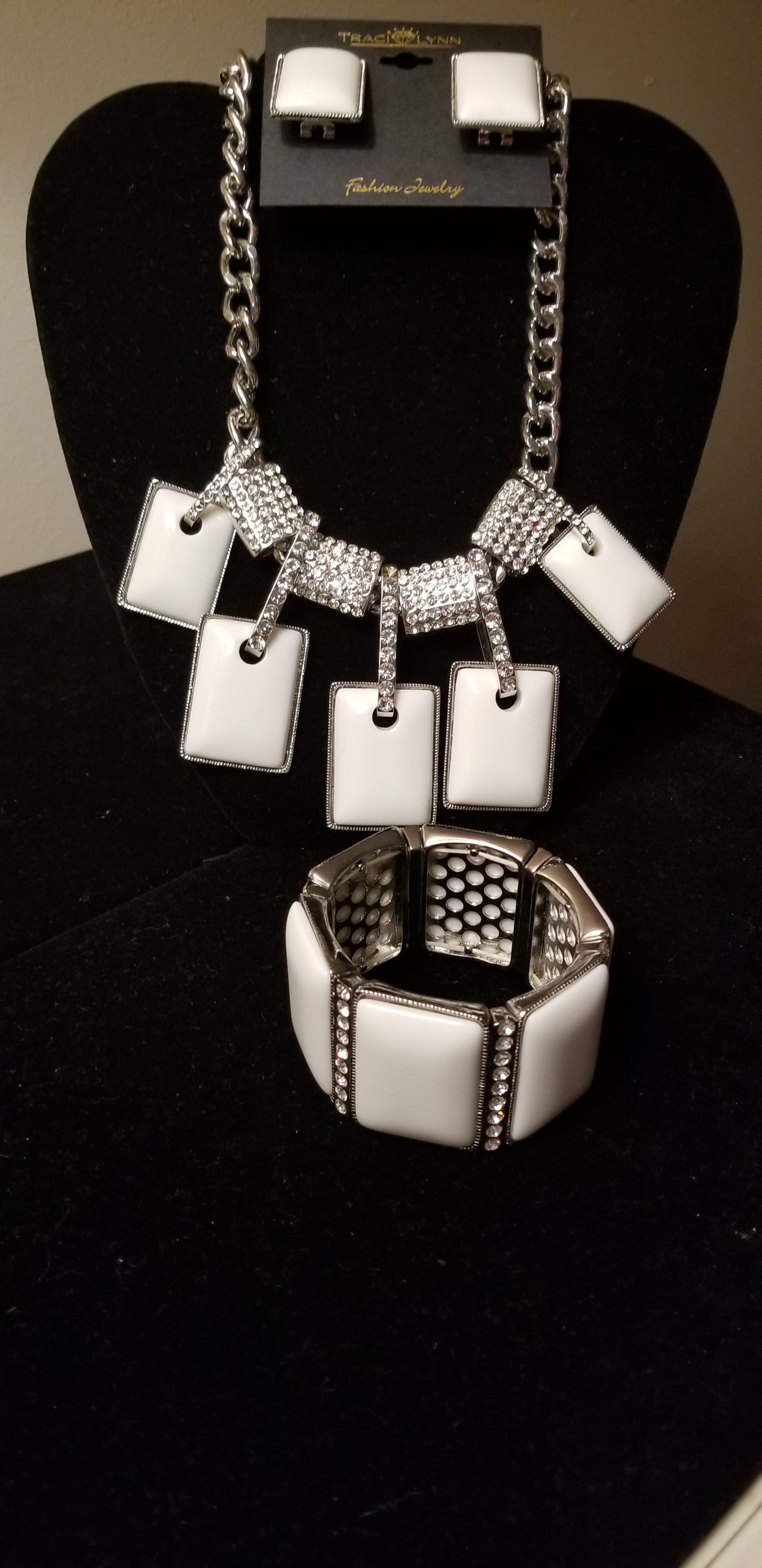 White Out Necklace/ Bracelet/ Earrings and Shout Out Necklace/ Bracelet/ Earrings