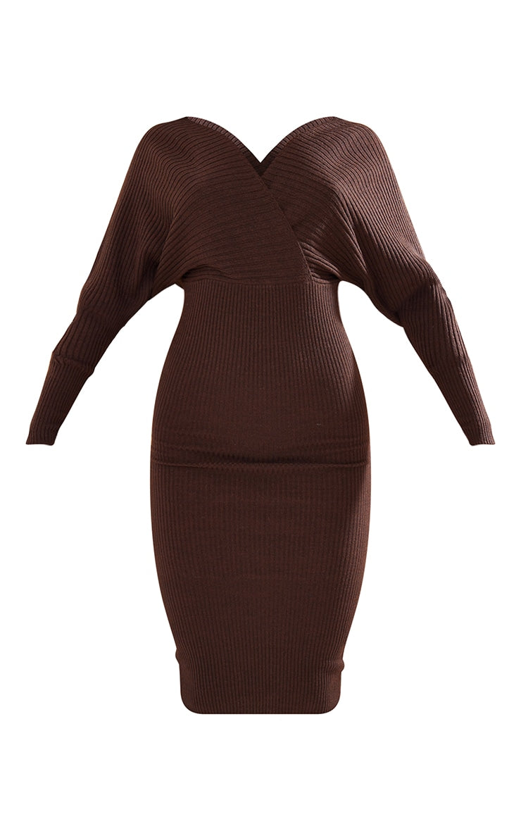 Stone Wrap Off The Shoulder Sweatshirt Dress