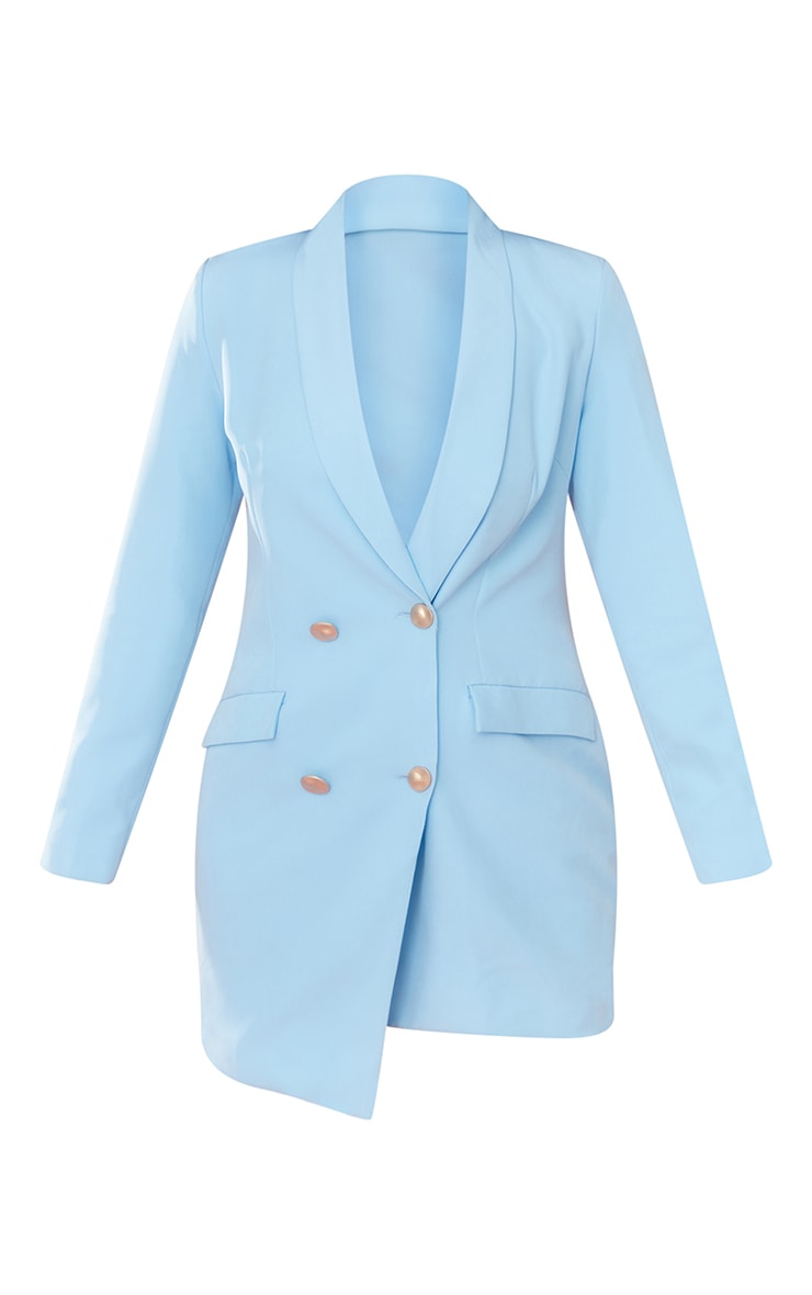 White Gold Button Blazer Dress