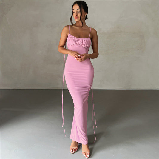 Summer Sexy Backless Slim Fit Sheath Elegant Dress