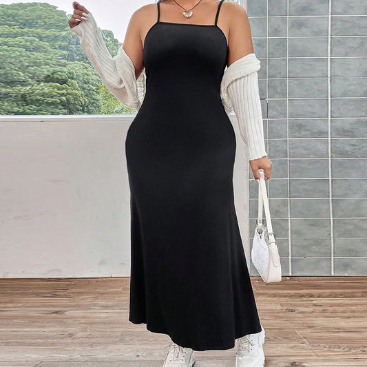 Plus Size Fishtail Cami Bodycon Maxi Dress