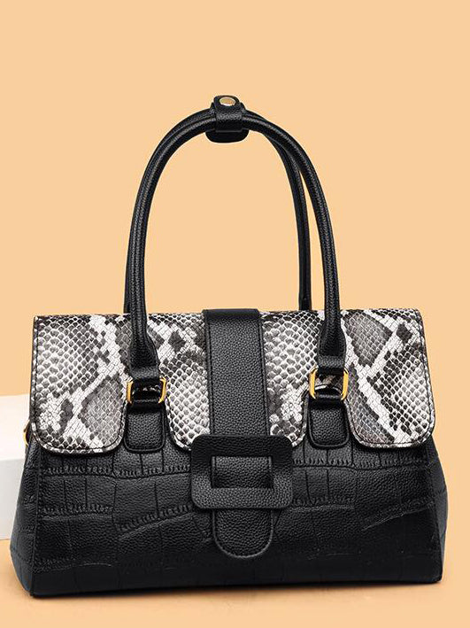 Cool Snake Printed Travel Handbag For Women
