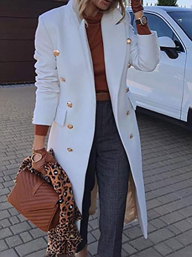 Very Chic Long Double Breasted Blazer