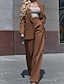 Women's Pants And Double Breasted Lapel Jacket 2 Pc Set