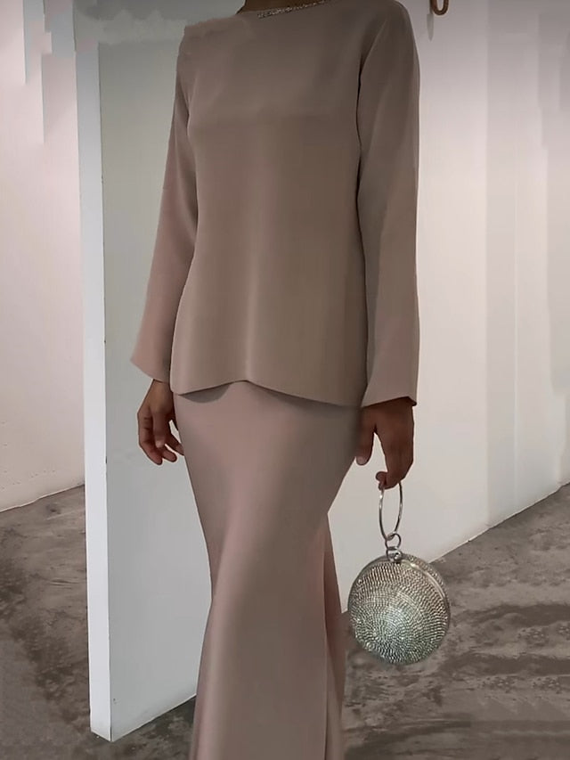 Elegant Two Piece Maxi Dress Set