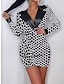 Classy Shirt Collar Bodycon Mini Dress